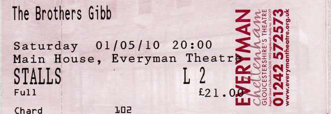 BROTHERS GIBB Ticket